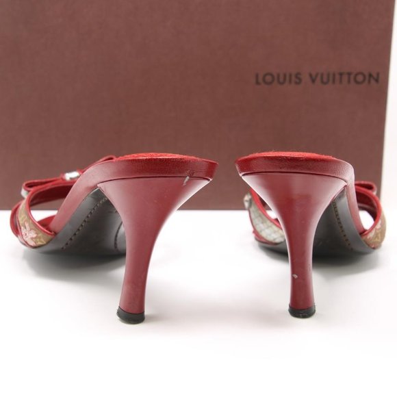 Louis Vuitton Takashi Blossom 37 Monogram Kitty Heels LV-1021P-0012 - Picture 9 of 11